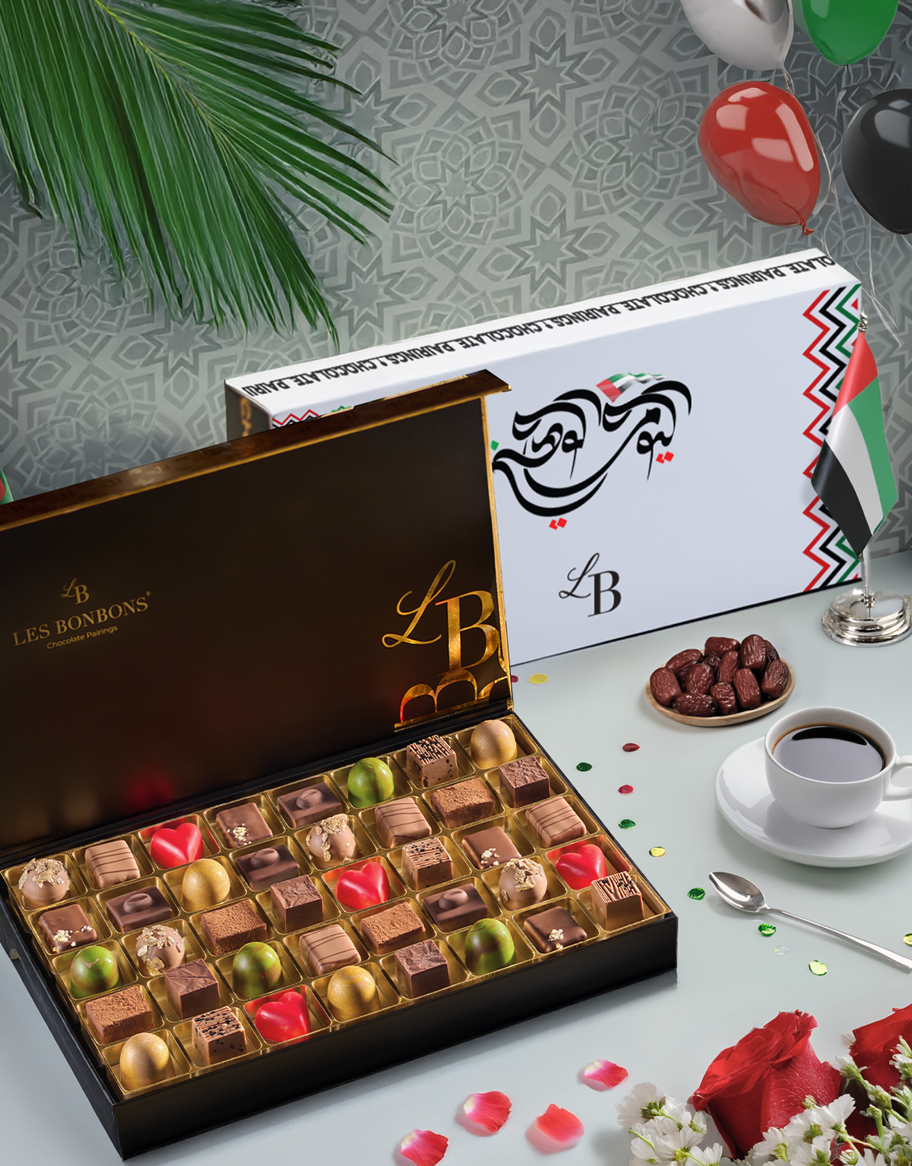 LES BONBONS, National day chocolate bonbons gift, Assorted chocolate gift, medium, Large