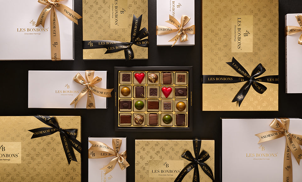 LES BONBONS chocolate bonbons gifts, luxury chocolate gifts, small chocolate present, landscape