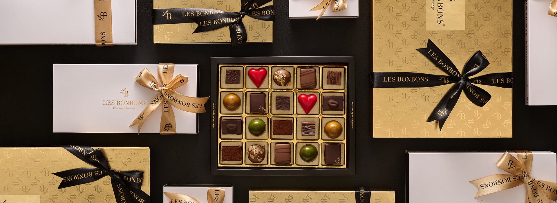 LES BONBONS chocolate bonbons gifts, luxury chocolate gifts, small chocolate present, landscape small