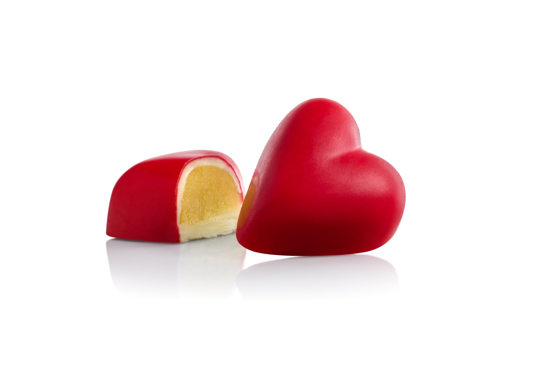 LES BONBONS Chocolate bonbons, white chocolate with passion fruit
