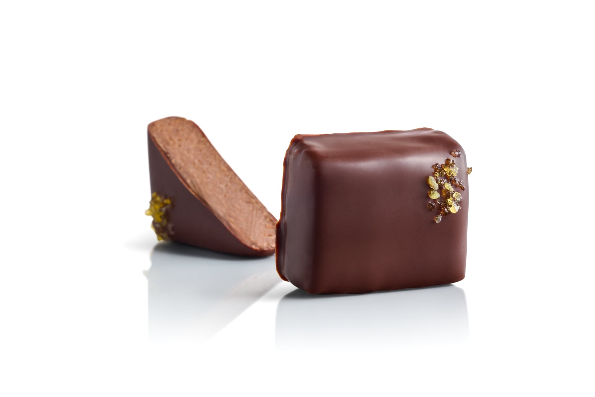 Les bonbons chocolate bonbons, milk chocolate with candied orange