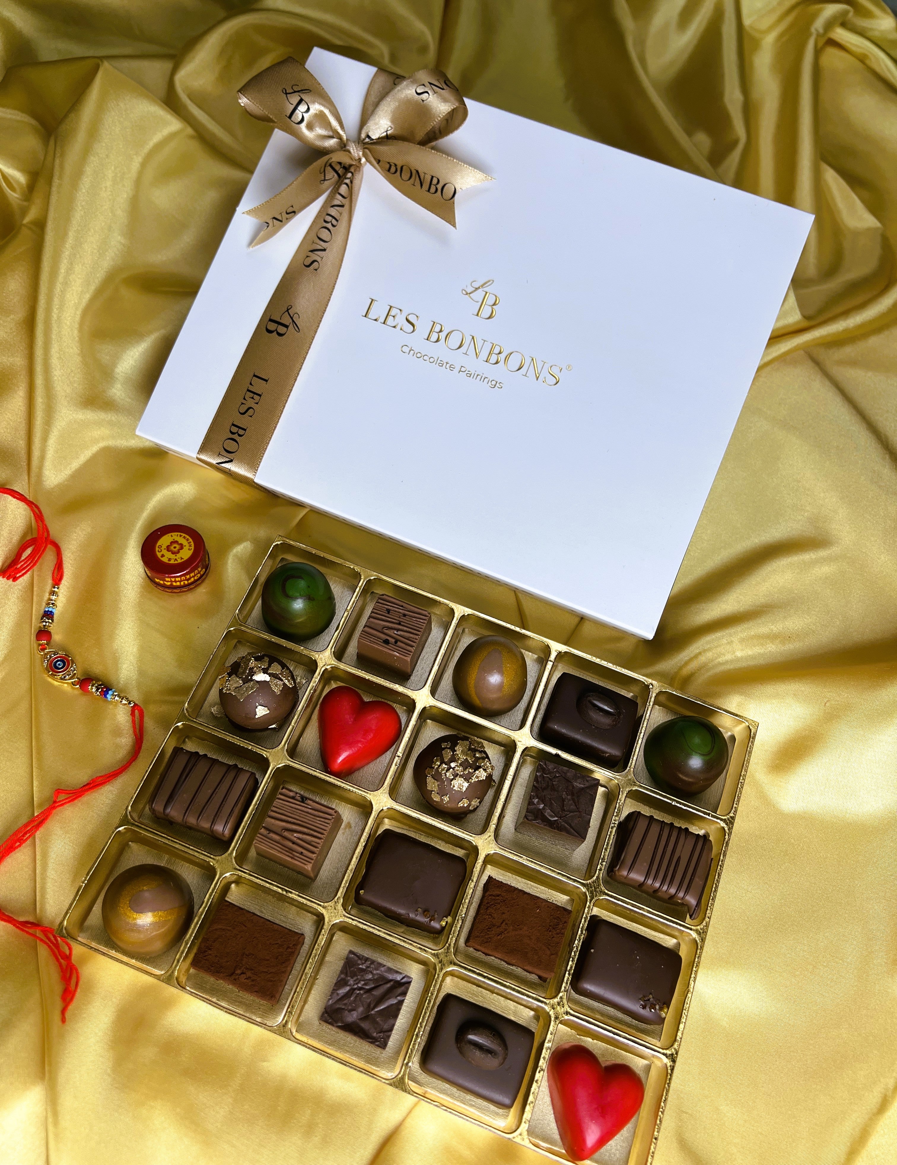 Exquisite medium chocolate gift with Rakhi