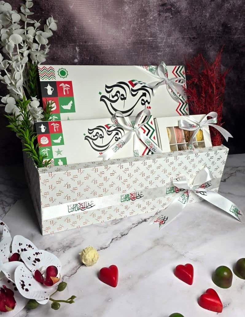 Royal UAE National Day Hamper with Bonbons and Kunafa Chocolate