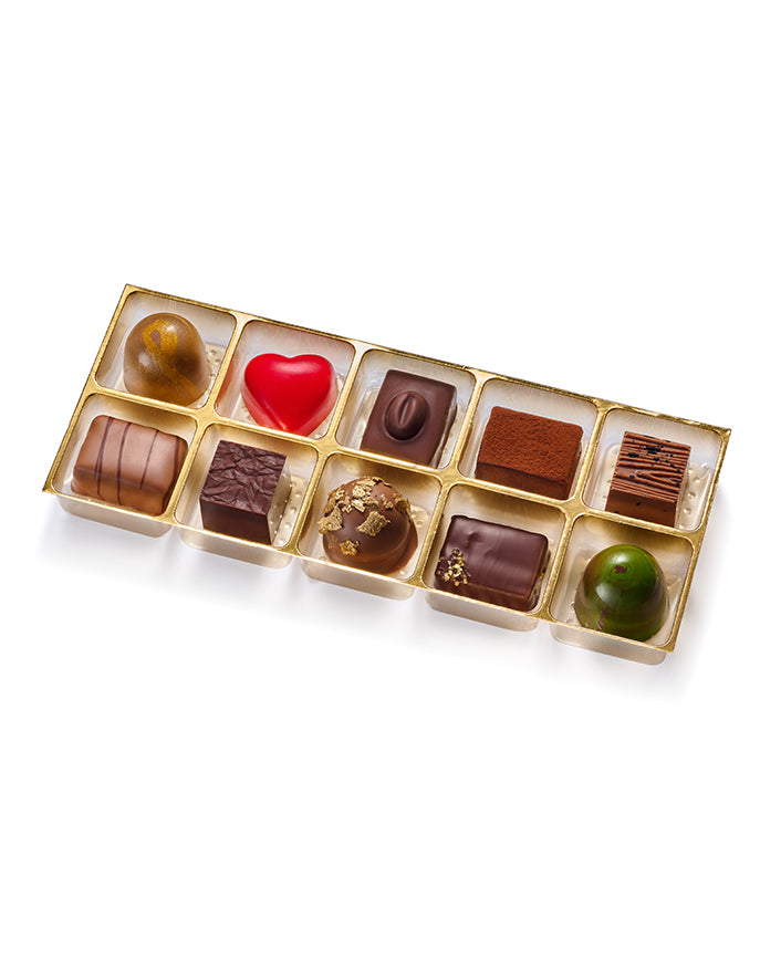 Assorted Luxury Chocolate Gift Box with Rose, 10pcs