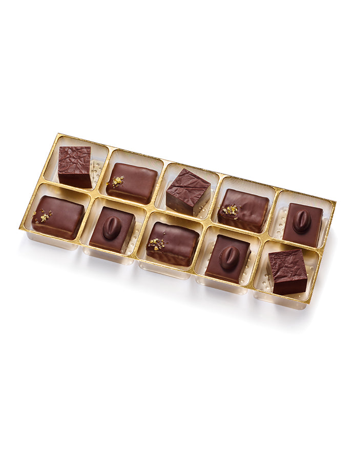 Luxury Dark Chocolate Box with Rich Flavors 10 pcs