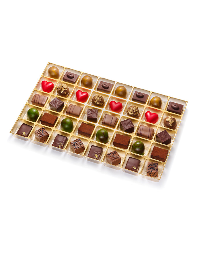 LES BONBONS assorted chocolate bonbons tray, LARGE chocolate tray