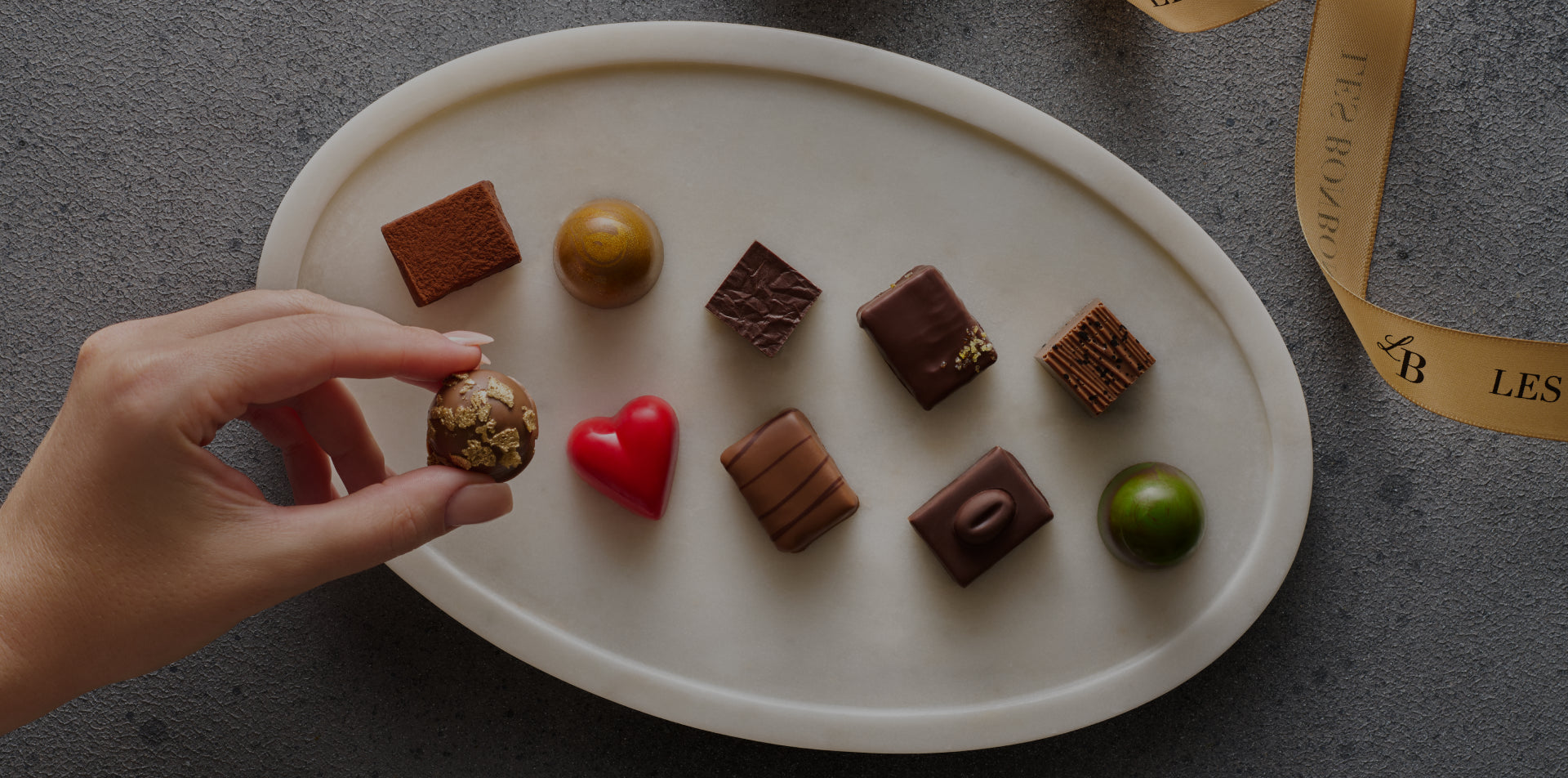 LES BONBONS chocolate bonbons, creative chocolate bonbons, bite sized chocolate