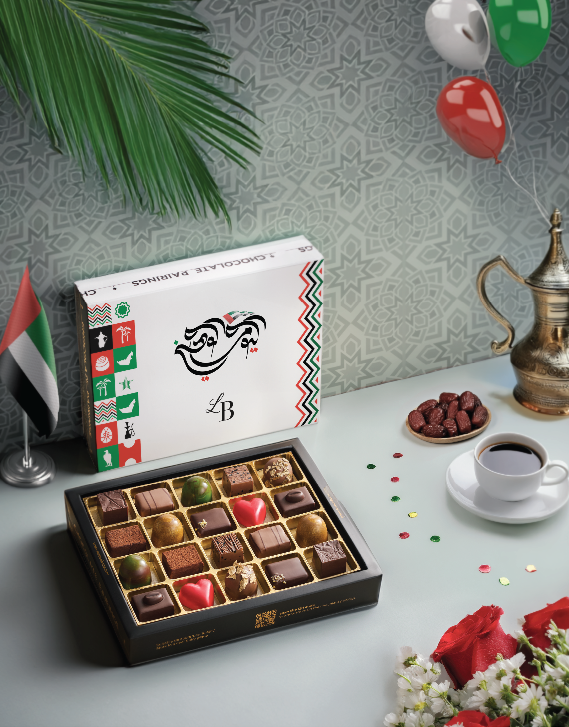 LES BONBONS, National day chocolate bonbons gift, Assorted chocolate gift, medium