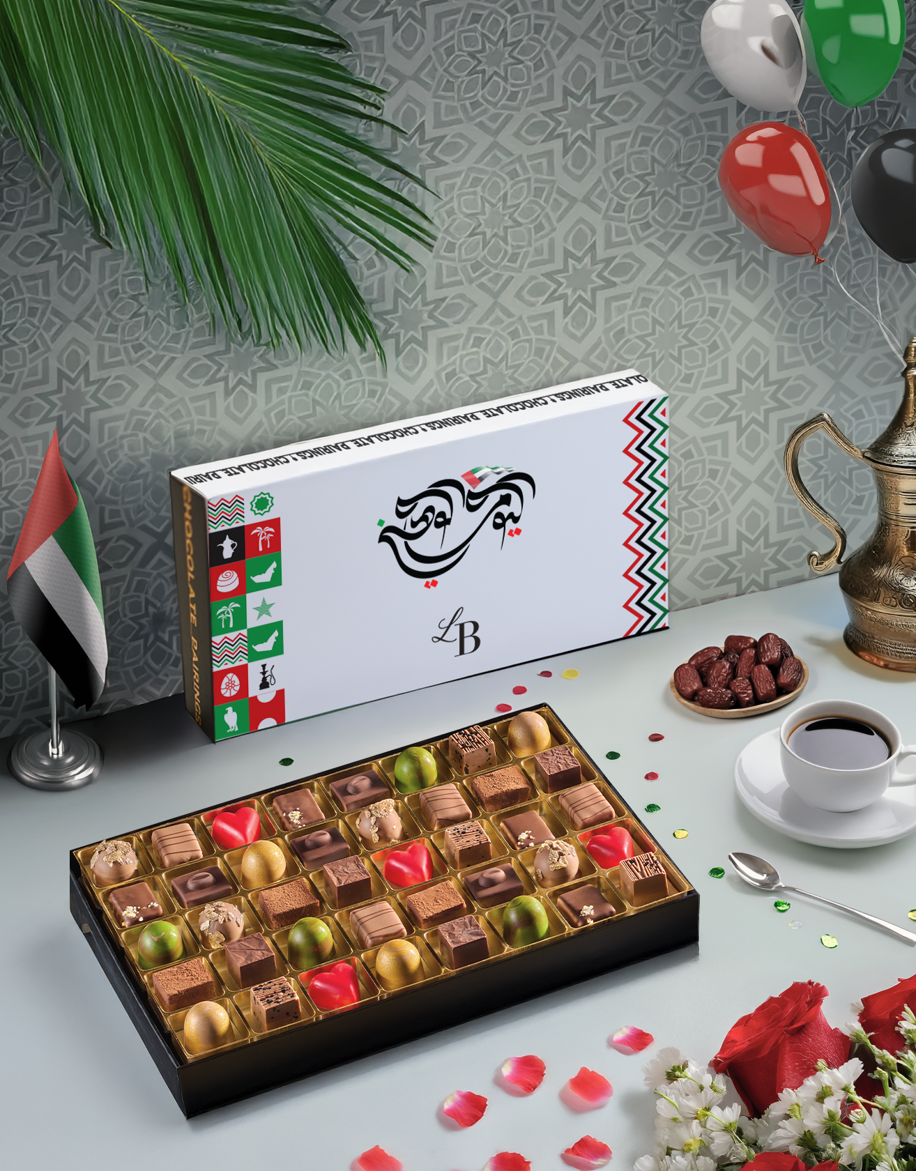 National day chocolate gift, large, 40pc