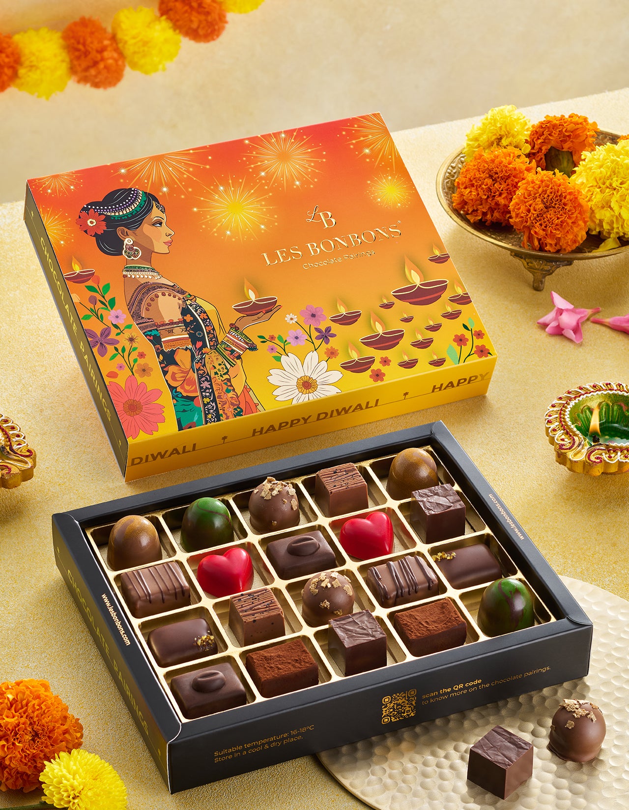 Assorted chocolates diwali gift box medium 20 pcs