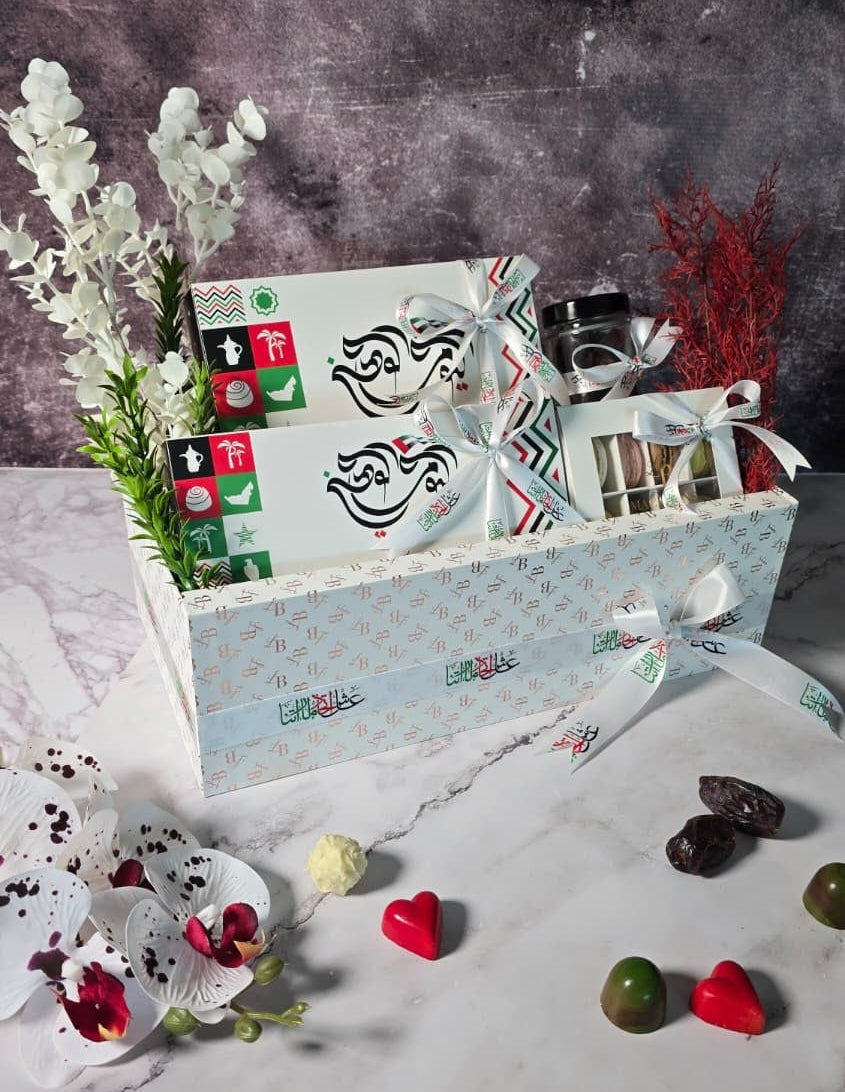 UAE National Day Signature Hamper with Chocolates, Dates, and Kunafa Chocolate